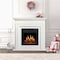 Edendirect 36.17'' 1500W heater, 7 flame brightness, overheat protection, remote control electric fireplace M1804A-WHITE+M1804C - alternate 1